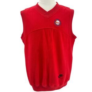 Vintage 90s Nike Men's L Golf Vest Red Fleece "Payless Celebrity Golf Classic"